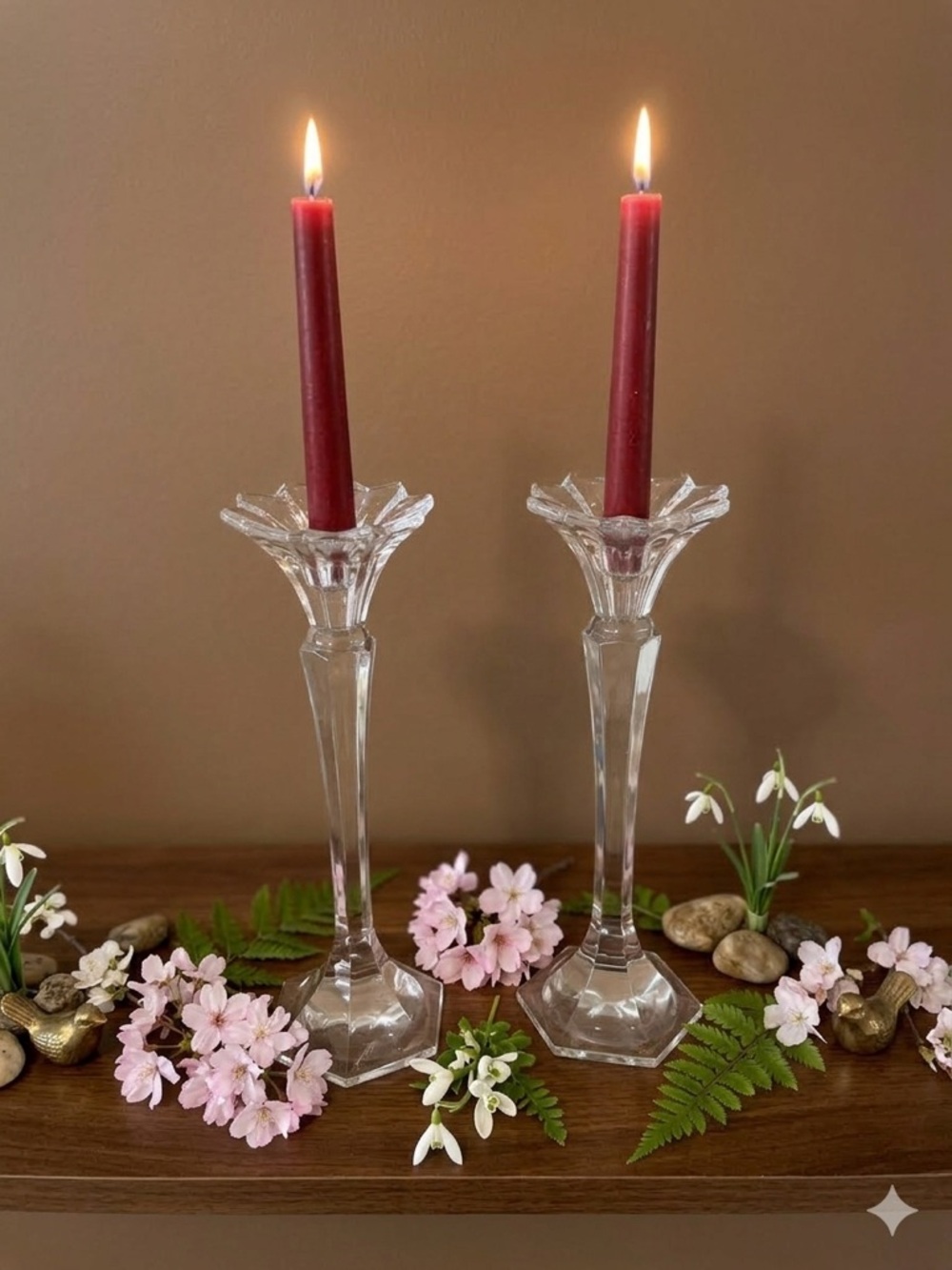 Mikasa Crystal Candle Holders